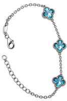 Bracciale Donna in Argento Acquamarina sintetica Vidali Gioielli BRAR-113-34